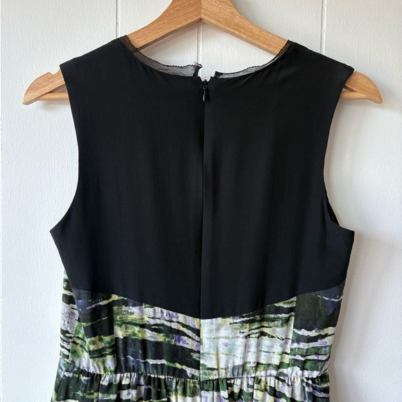 Matty M Silk Green/Black Abstract Dress | Size Small - Picture 7 of 9